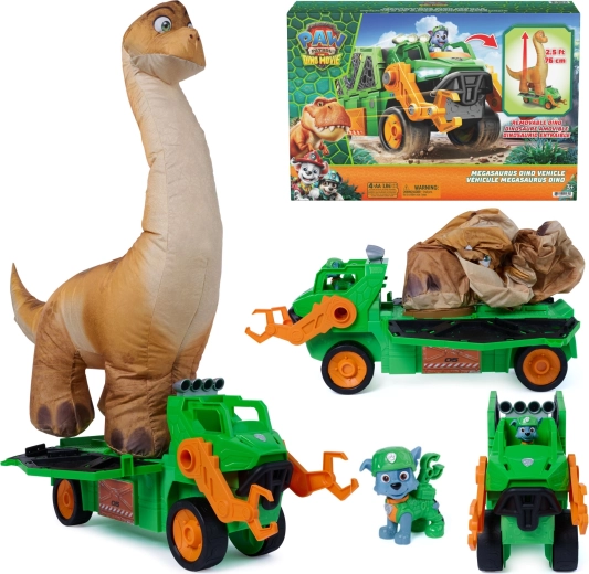 Spin Master Mancs Őrjárat és dinoszauruszok – Megasaurus dínójármű felfújódó dinoszaurusszal és Rocky figurával