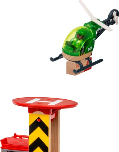 Helipad helikopterrel a gyors szállításhoz