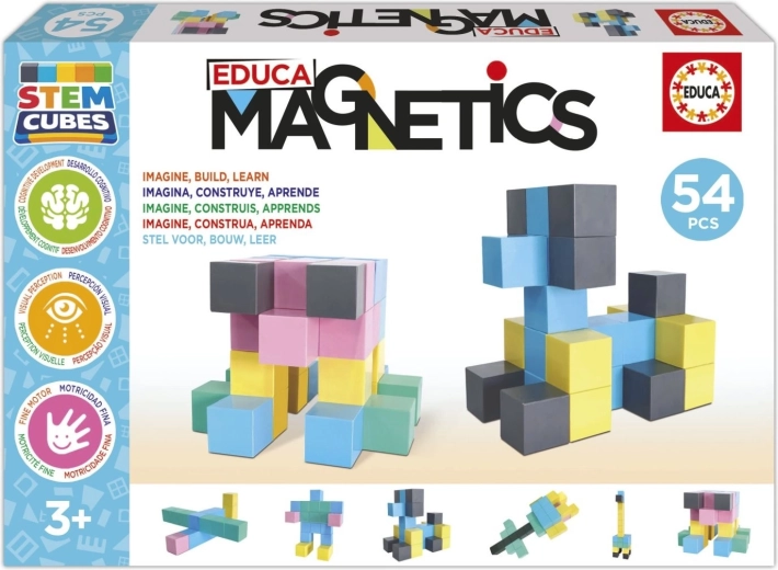 EDUCA Magnetics STEM mágneses építőjáték 54 kockával