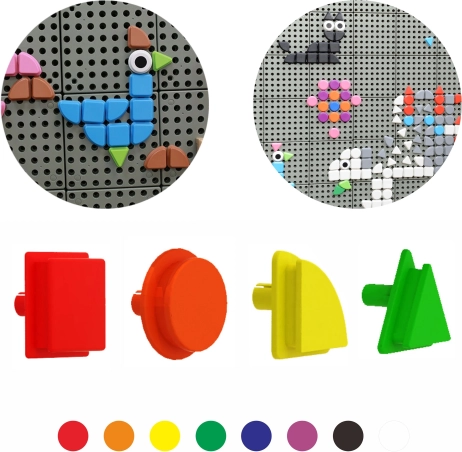 Masterkidz Geometriai Formájú Csipeszek Készlete STEM Táblákhoz