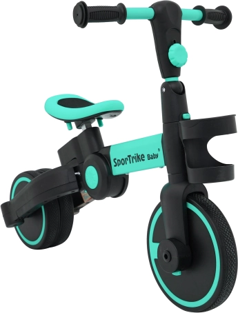 Gyermek futóbicikli és 3 az 1-ben tricikli SporTrike – Kék