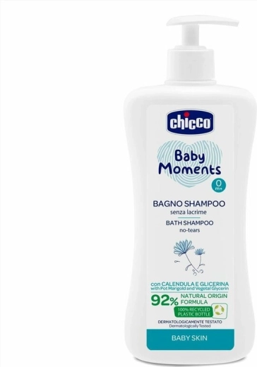 Chicco 2 az 1-ben tusfürdő és sampon Baby Moments hajra és testre 500 ml