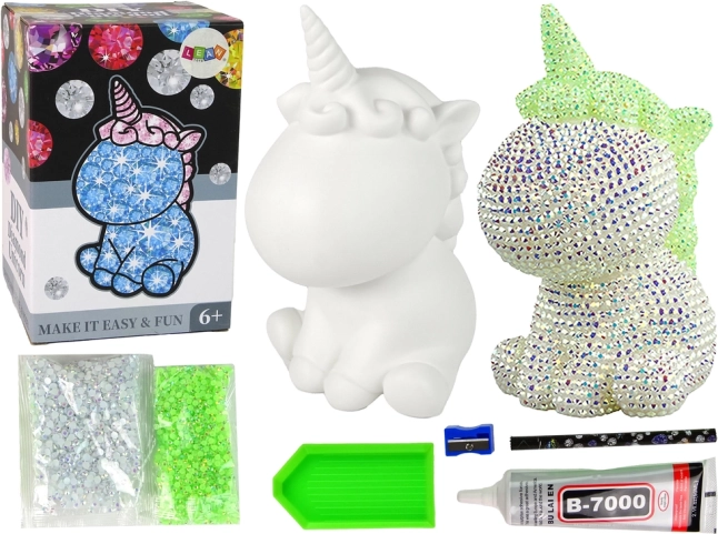 DIY készlet Egyszarvú Gyémántfestés Zöld