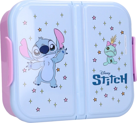 Disney Stitch Eat Yum Repeat uzsonnás doboz 3 rekesszel, 15 × 18 × 5 cm