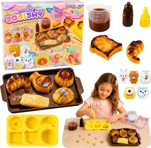Kreatív DIY készlet édes péksütemény formájú squishy-k készítéséhez