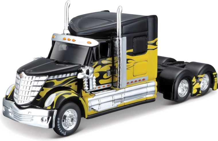 Maisto Design Custom Rigs International Lone Star fekete-sárga 1:64