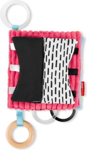 Skip Hop oktató textil könyvecske C karikán Discoverosity 0hó+