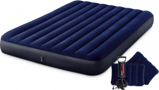 Felfújható kétszemélyes matrac 203 × 152 cm párnákkal INTEX Velour