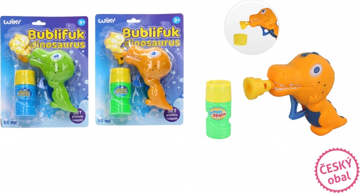 Dínó alakú buborékfújó 55 ml – magyar csomagolás