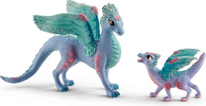 Schleich Bayala virág sárkány a kicsinyével