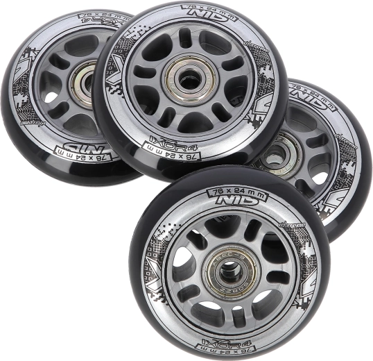 Görgőkészlet görkorcsolyához 76 × 24 mm, ABEC 9 csapágyakkal NILS EXTREME
