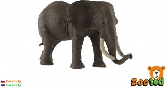 Realista műanyag afrikai elefánt figura, 17 cm