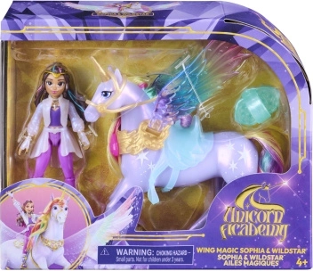 Unicorn Academy varázsszárnyak Wildstar és Sofia 11 cm