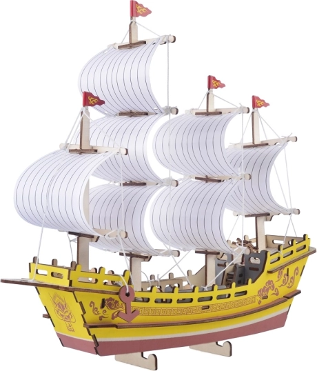 Woodcraft fa 3D puzzle Kereskedelmi hajó