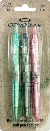 CONCORDE EcoPen golyóstoll 0,5 mm, bliszter 3 db
