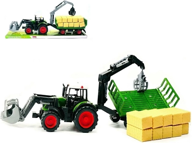 Traktor mezőgazdasági munkagéppel