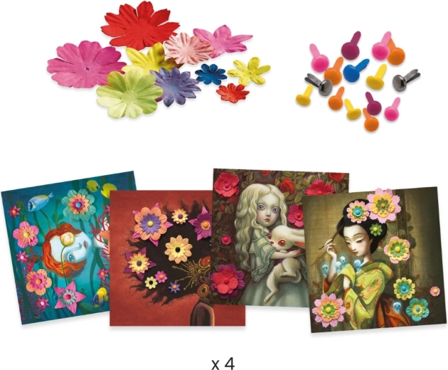 Rétegezett virágok 3D hatáshoz