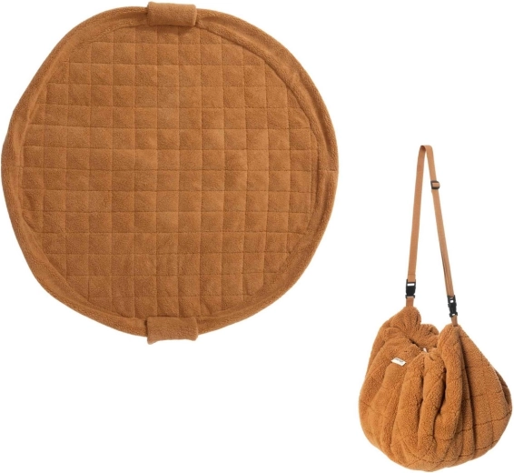 Play&Go Noomad soft teddy játszószőnyeg és játéktároló zsák brown