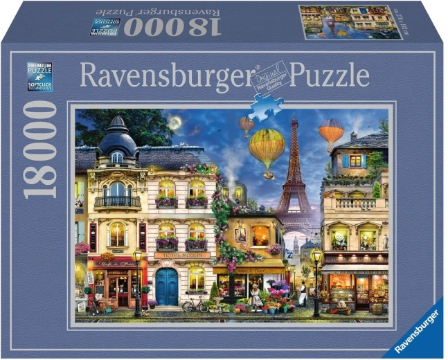 Ravensburger puzzle Éjszakai séta Párizsban 18000 darab
