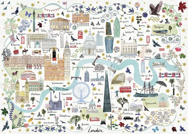 Gibsons puzzle térkép London 1000 darabos