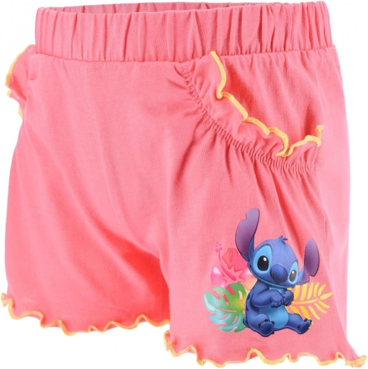 Rózsaszín gyermek rövidnadrág Lilo és Stitch