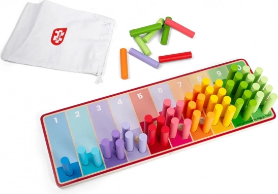 Szivárványos számoló pálcikák gyerekeknek