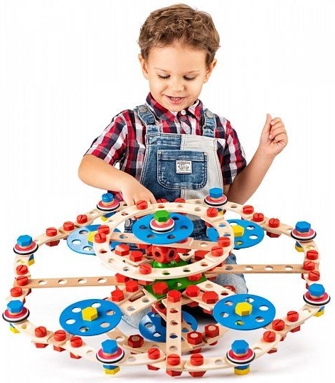 Építő készlet Ingyenier 340 darabbal