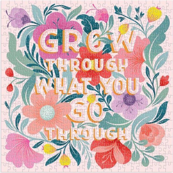 négyszögletes puzzle galison grow through what you go through – 500 darab