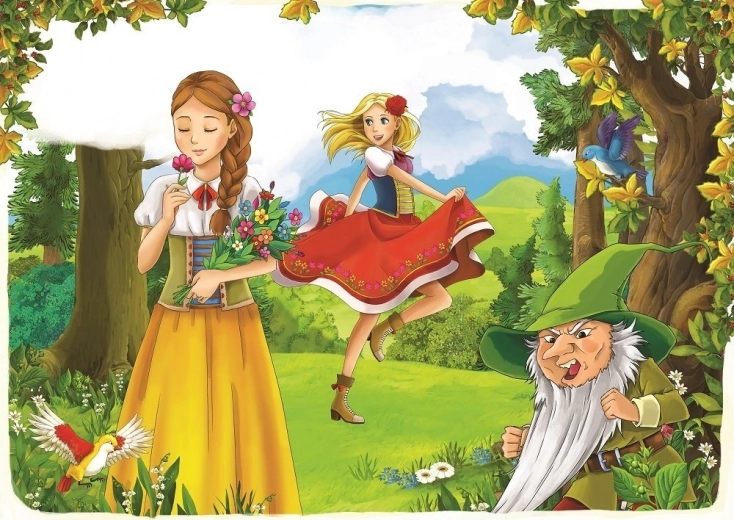 Tündérmese rózsa puzzle, 100 darab