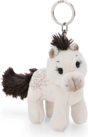 Nici Pony Mony fehér kulcstartó 10 cm – fenntartható plüss kulcstartó