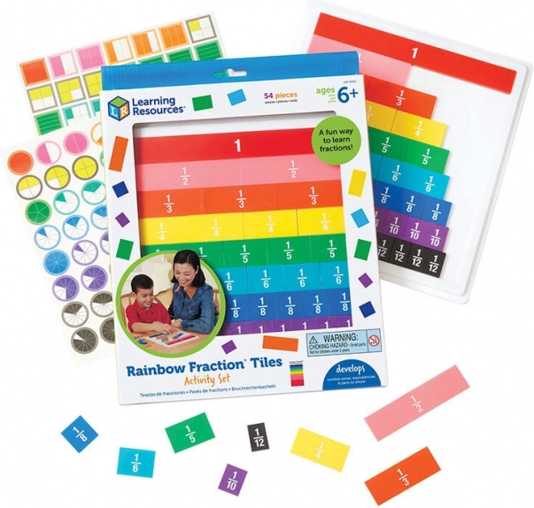 Learning Resources Szivárvány számegyenlőtlapok tárolóval