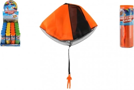 Remek ejtőernyős játékfigura 9 cm-es, tubusban, 4 színben