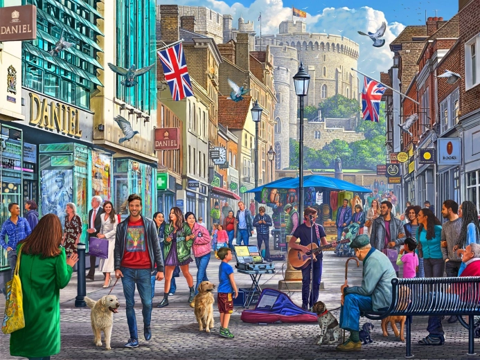 Puzzle Windsor-kastély körbejárása 1000 darab GIBSONS