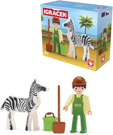 Igrácsek állatgondozó zebrával és tartozékokkal