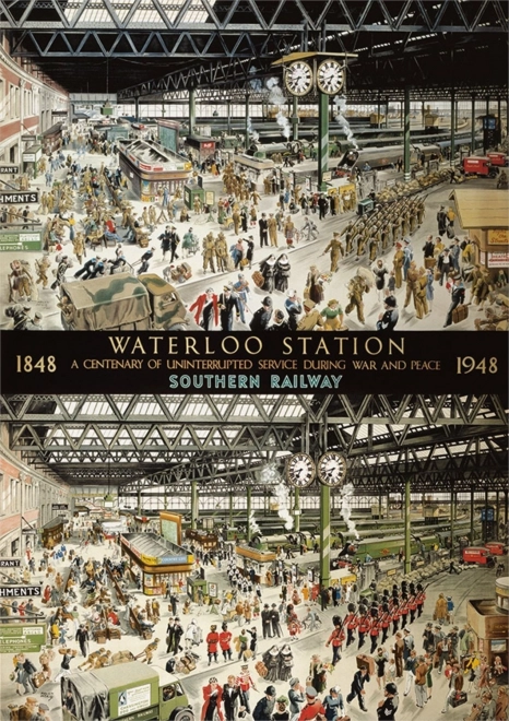 Waterloo állomás puzzle 1848-ban és 1948-ban, 1000 darab