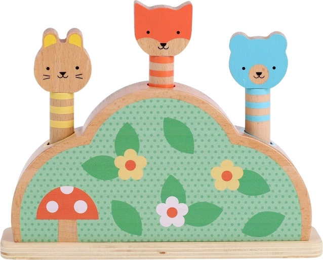 Petit Collage Petit Friends fa rugós játék