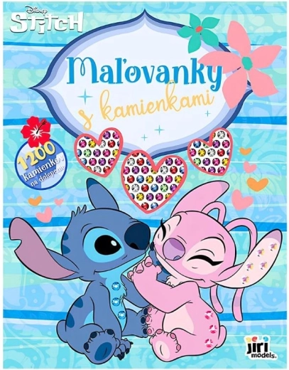 Színezőkönyv csillogó kövecskékkel Lilo & Stitch