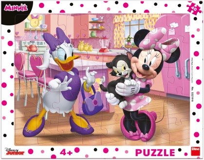 Dino puzzle Minnie rózsaszín 40 darab