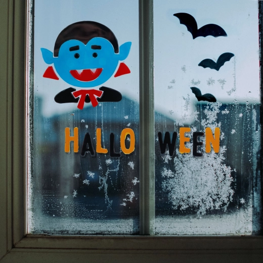 Halloween témájú gélablakdísz – 1 darab