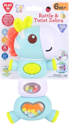 Playgo csörgő és forgó zebra - 1 db