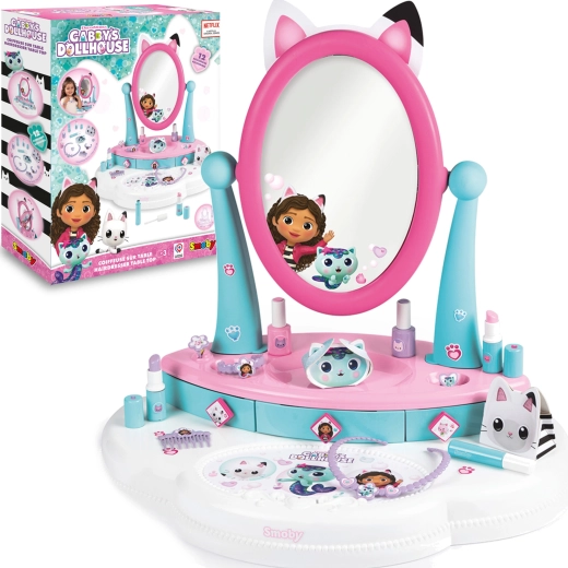 Smoby Gabby’s Dollhouse gyermek fésülködőasztal 12 kiegészítővel