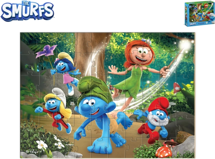 Hupikék törpikék gyerek puzzle – Hercegnő (60 darab)