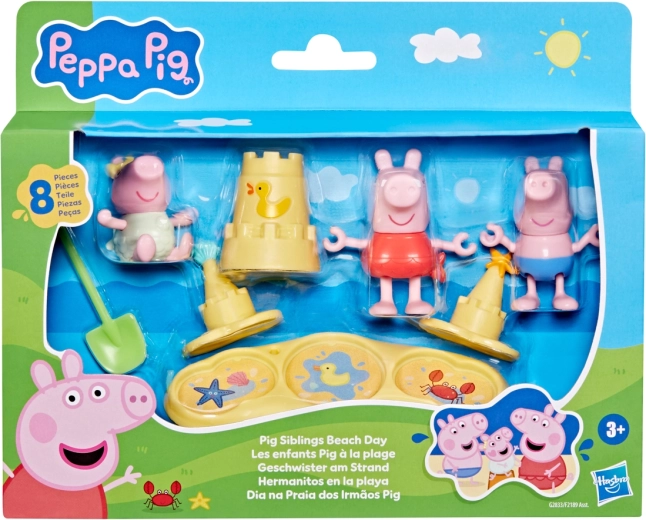 Hasbro Peppa malac – Peppa Pig testvérek a strandon