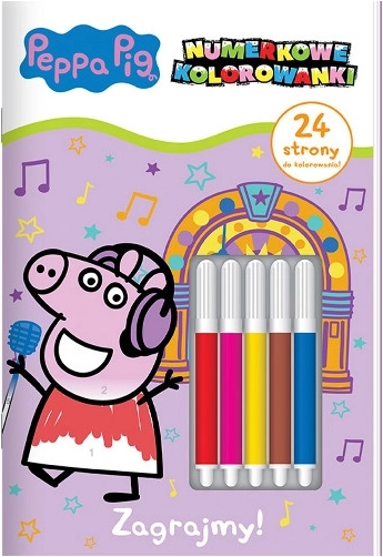 Peppa malac – számozott kifestők, 4. rész: Játsszunk! + 5 filc