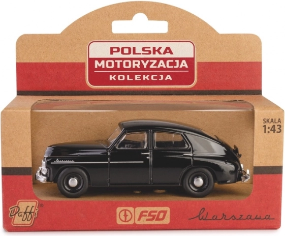 fém modell Warszawa M20 1:43 – fekete