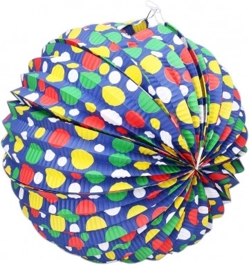 Papírlampion gömb 30 cm – minták vegyesen