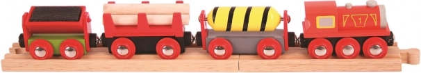 Bigjigs Rail piros tehervonat