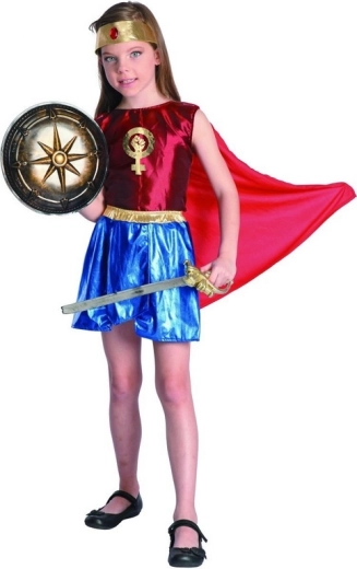 Hősnő farsangi ruha lányoknak 130–140 cm