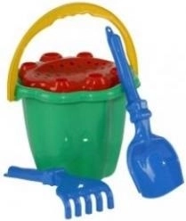 Homokozó készlet vödörrel, szitával és szerszámokkal