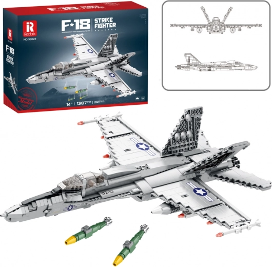 Építő kockák F-16 Fighting Falcon Vadászgép